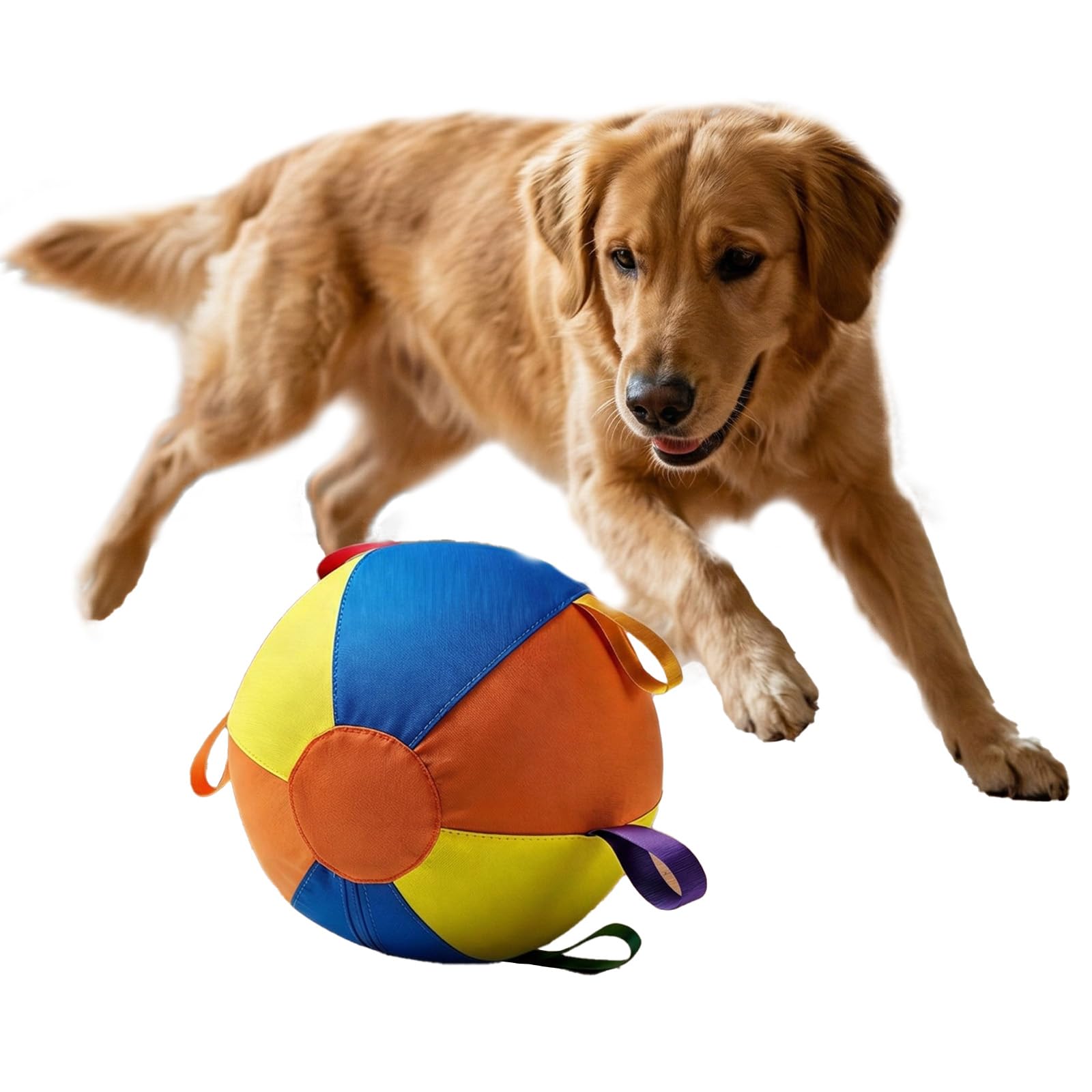 Gigantyczna piłka pasterska, odporna na rozdarcie, odporna na gryzienie, tkanina, piłka dla psa z paskami, zestaw, zabawka dla średnich i dużych psów, Golden Retriever