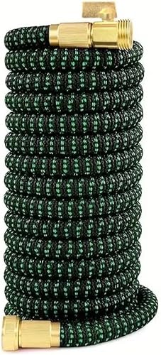 Manguera de agua flexible mejorada de 75 pies, manguera de flujo máximo de jardín expandible a prueba de explosiones de 34 pulgadas, ligera y