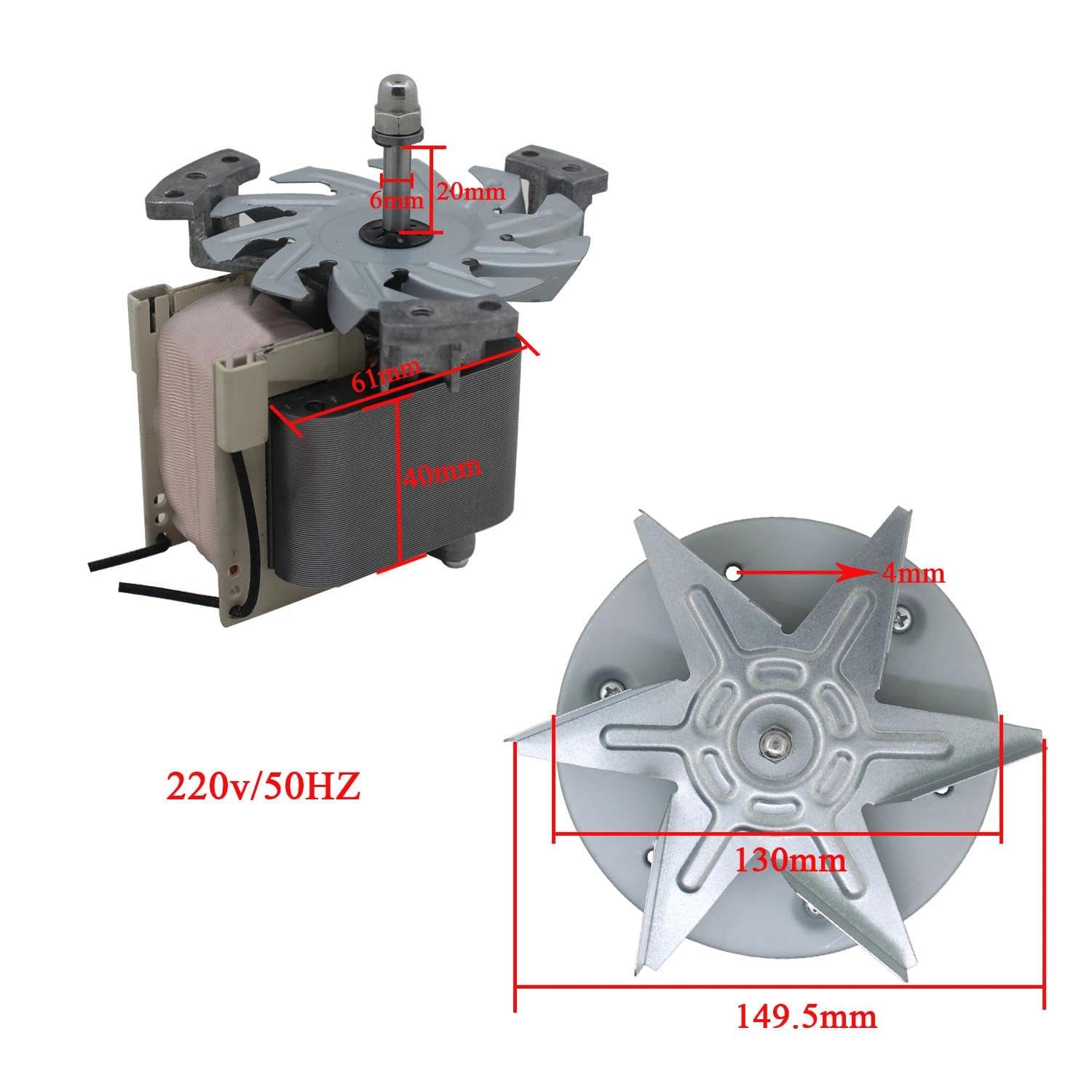 Motore con ventola turbina ventola forno universale ala ventilatore per forno ricambi 220v