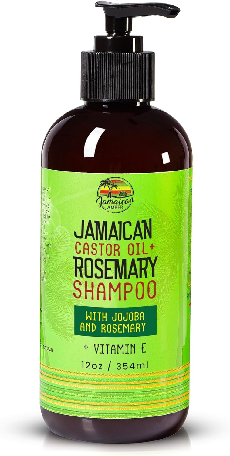 JAMAICAN Ambre Rosemary Shampoo for Hair Strengthening - 12 oz / 340ml - Moisturizing, Strengthening Shampoo, Promoting Nourishment & Hydration for
