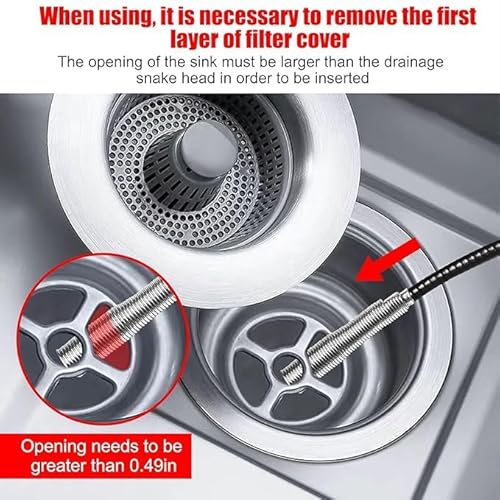 Qwatuy DRAIN SNAKE Hair Drain Clog Remover Tool thumb #2