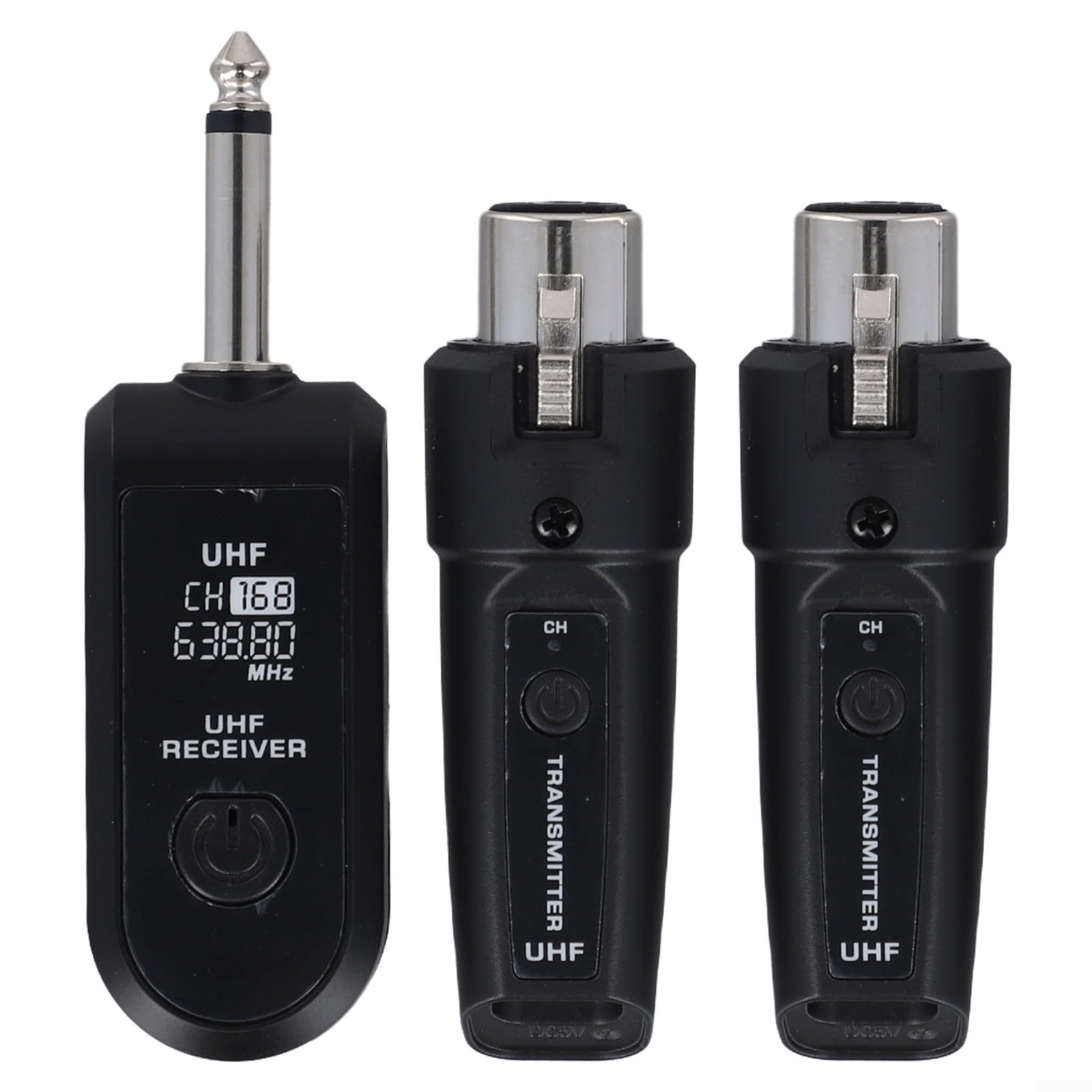UHF XLR Wireless Adapter System, per microfono dinamico chitarra audio Mixer 550.25-573.75MHz 20CH 30-50m Trasmissione (1 vassoio 2)