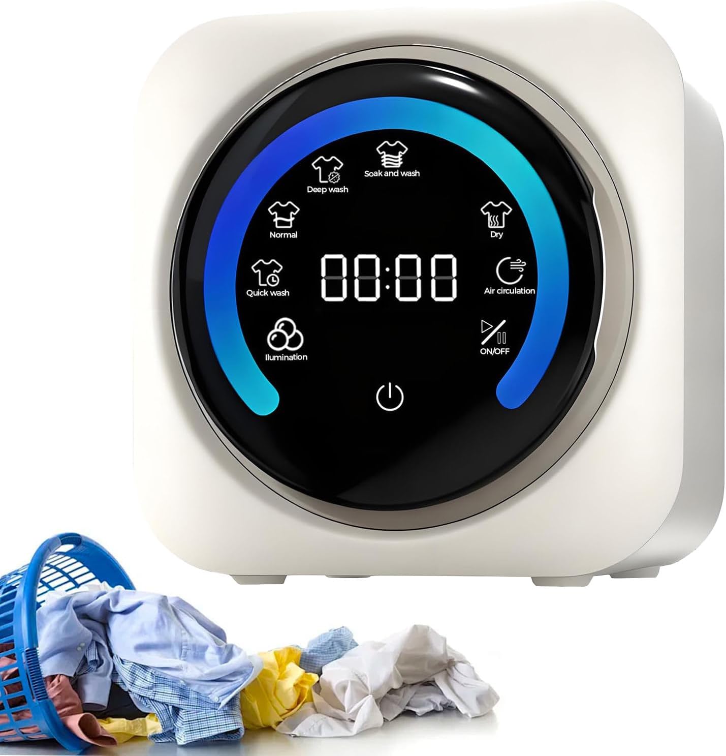 Fully Automatic Wall-Mounted Mini Washing Machine, Small Underwear Washer-Dryer Combo, 3kg Capacity, Compact, High-Temperature Drying, Suitable for Dormitories and Vacation Apartments. WallMount