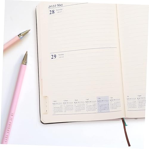 Miniatura 3 de MAGICLULU 1pc 2022 Agenda Book Office Notepad Work Notepad Leather Notepad 2022 Diary Notebook 2022 Planning Book 2022 Daily Scheduler Home Schedule