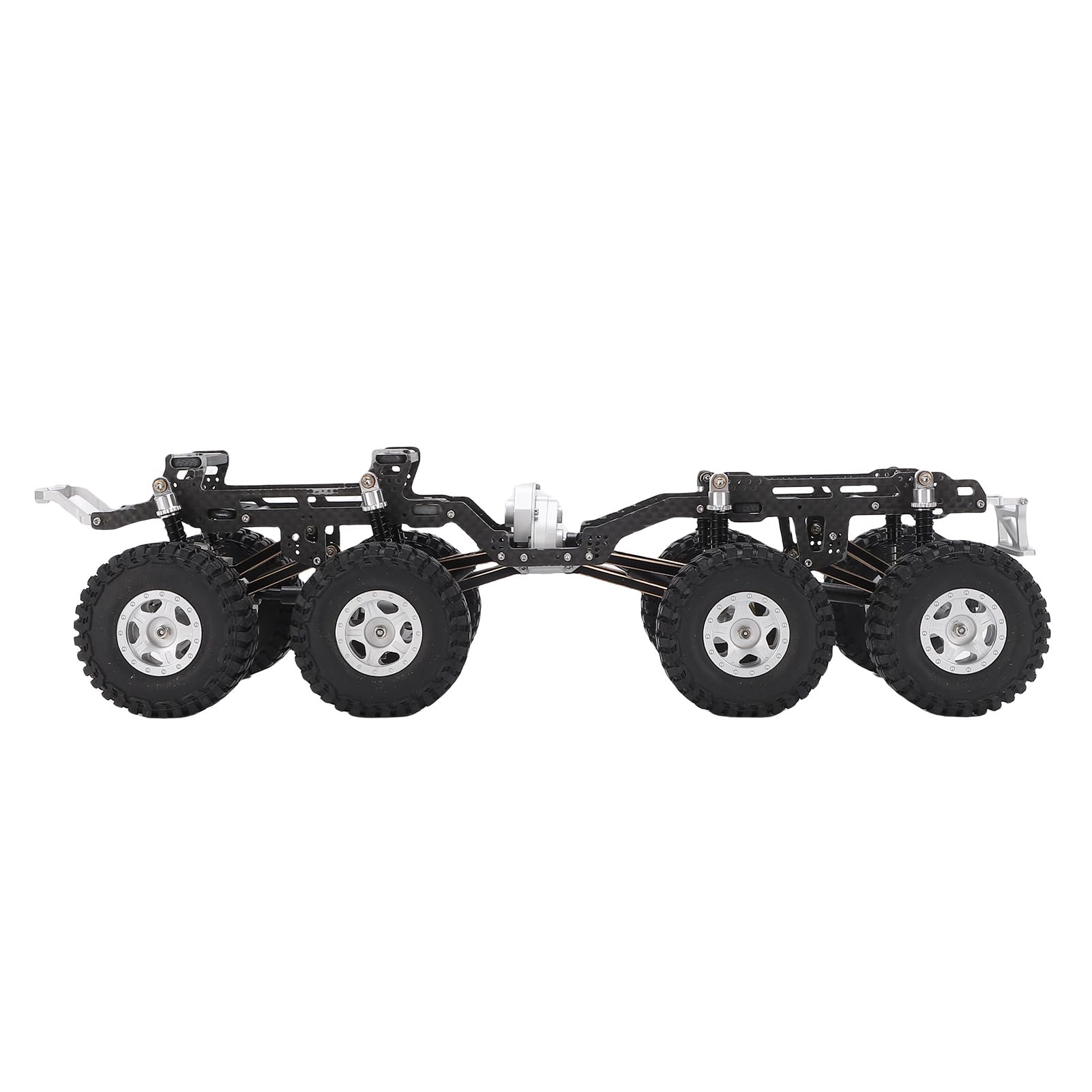 Pongnas Wymiana Ramy Podwozia Samochodu RC z Włókna Węglowego dla Axial SCX24 – Zestaw Montażowy Niskocentralnego Podwozia 8x8 – Lekka, Sztywna Konstrukcja z Włókna Węglowego i Stopu – Pasuje do