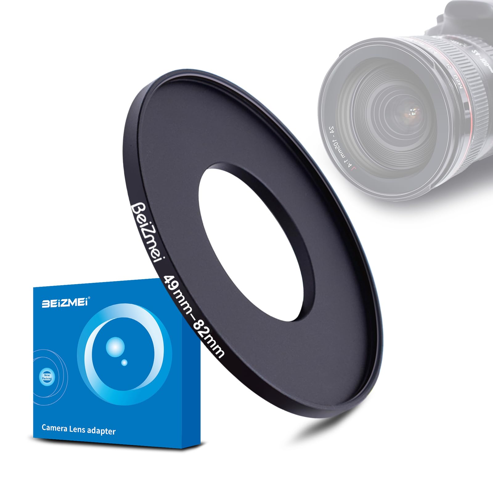 Filtre adaptateur de 49 mm à 82 mm compatible avec tous les objectifs de 82 mm UV,ND, CPL,filtre, 49 mm lentille to 82 mm appareil photo filtre (49-82 mm) - 1