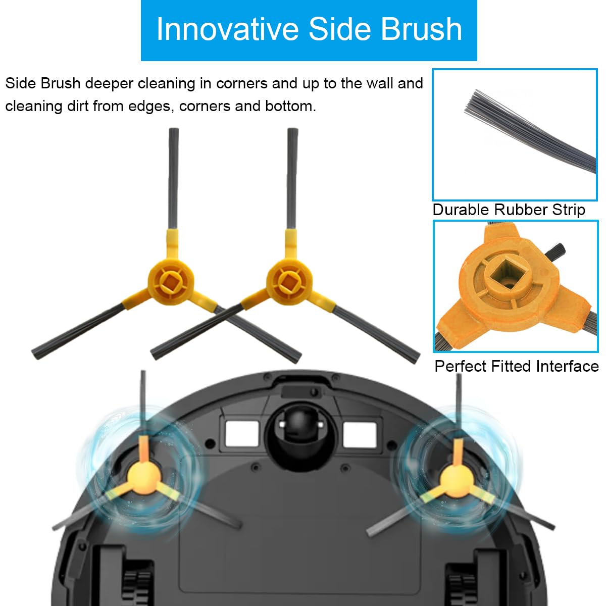 6 Panni Microfibra Per Aspirapolvere Robot Tesvor M1, M2, S7 Pro, X500, X500 Pro - Lavabili E Riutilizzabili - 3