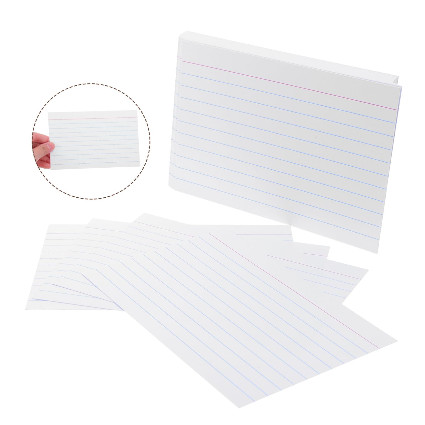 200 Weiße Linierte Karteikarten aus Papier mit Klaren Horizontalen Linien 4 Zoll Groß Dickes Material für Büro Schule und Präsentationen