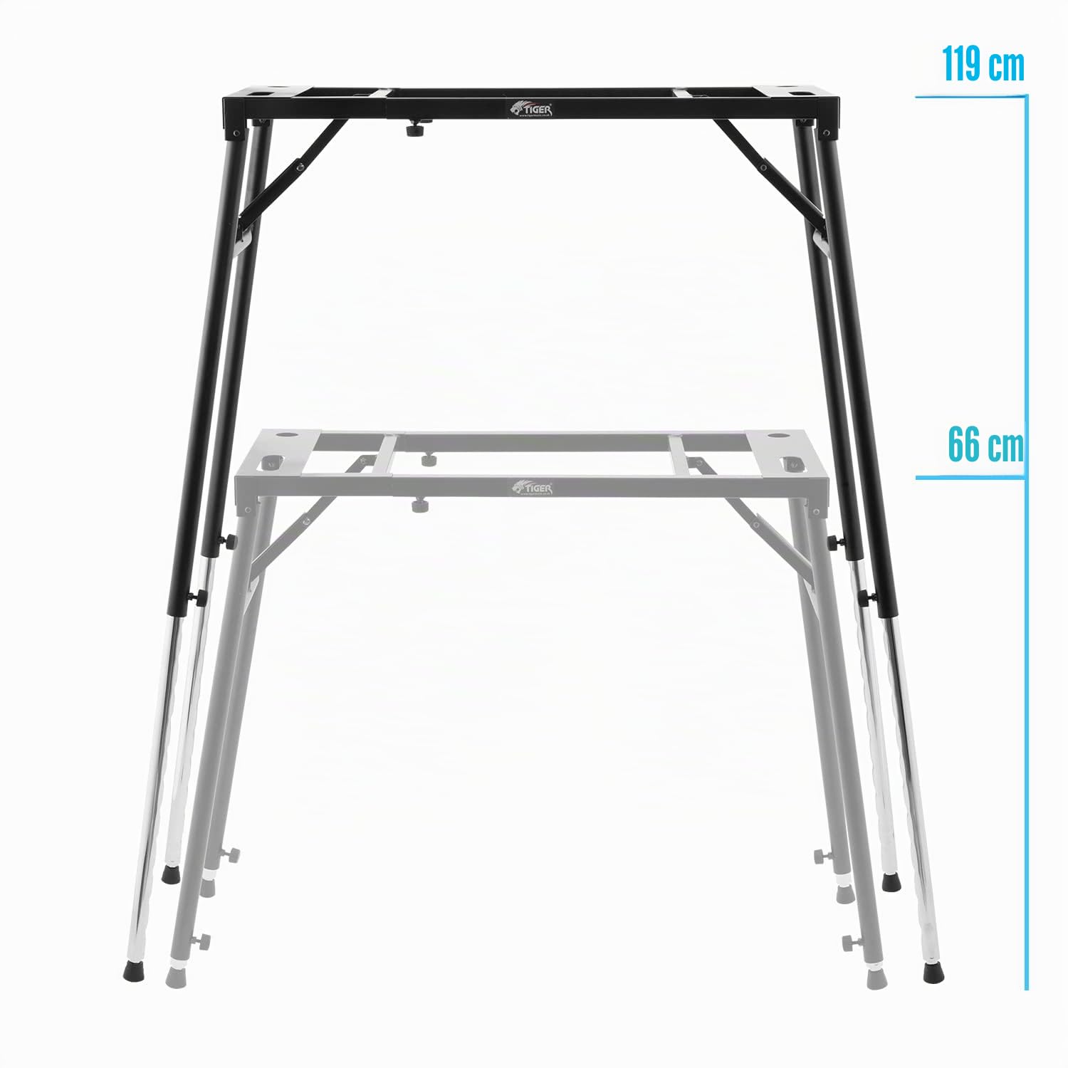 TIGER KYS21-BK Supporto per tastiera e mixer regolabile nero
