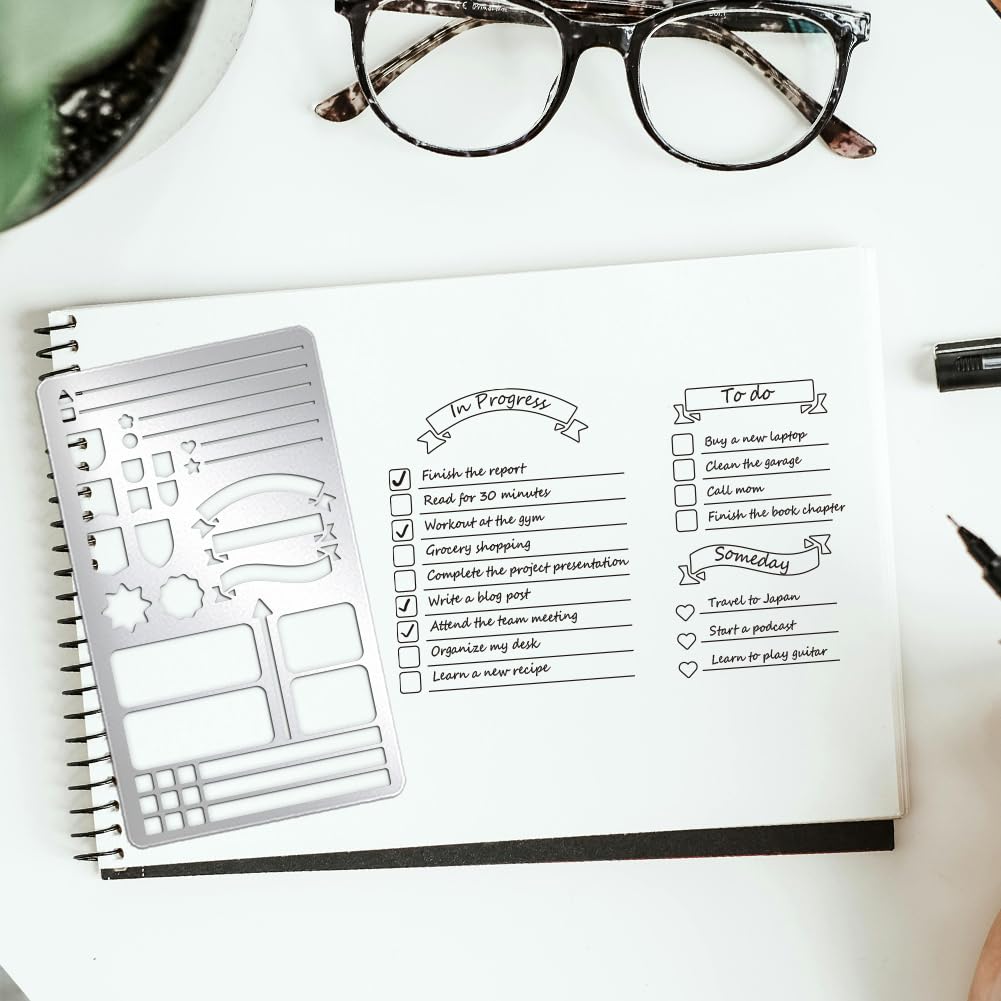UNICRAFTALE Stencil In Metallo Per Journaling - Modello Ape In Acciaio Inox, Riutilizzabile Per Scrapbooking E Pittura Murale