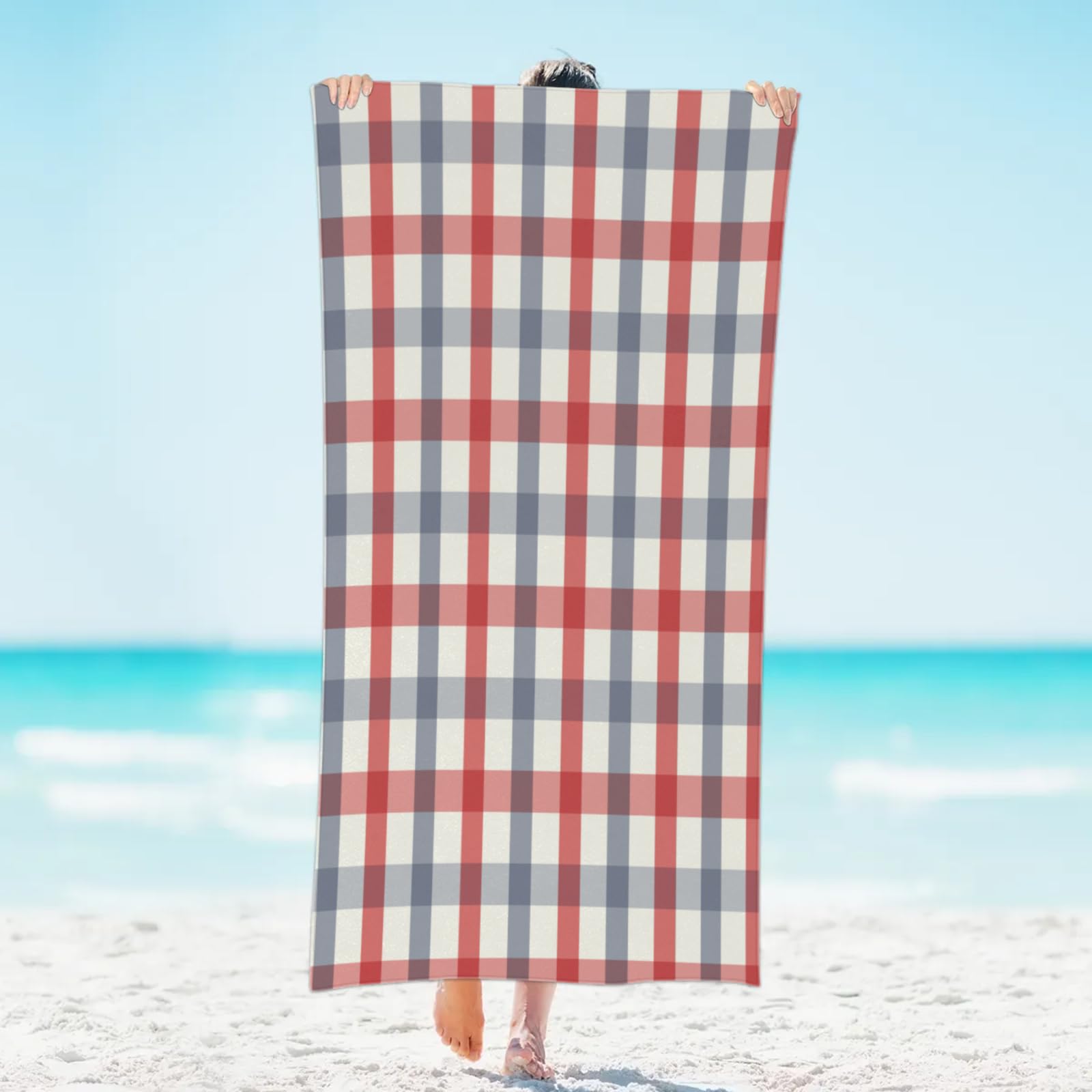Amazon.com: Red White Blue Beach Towel Quick Dry Super Absorbent