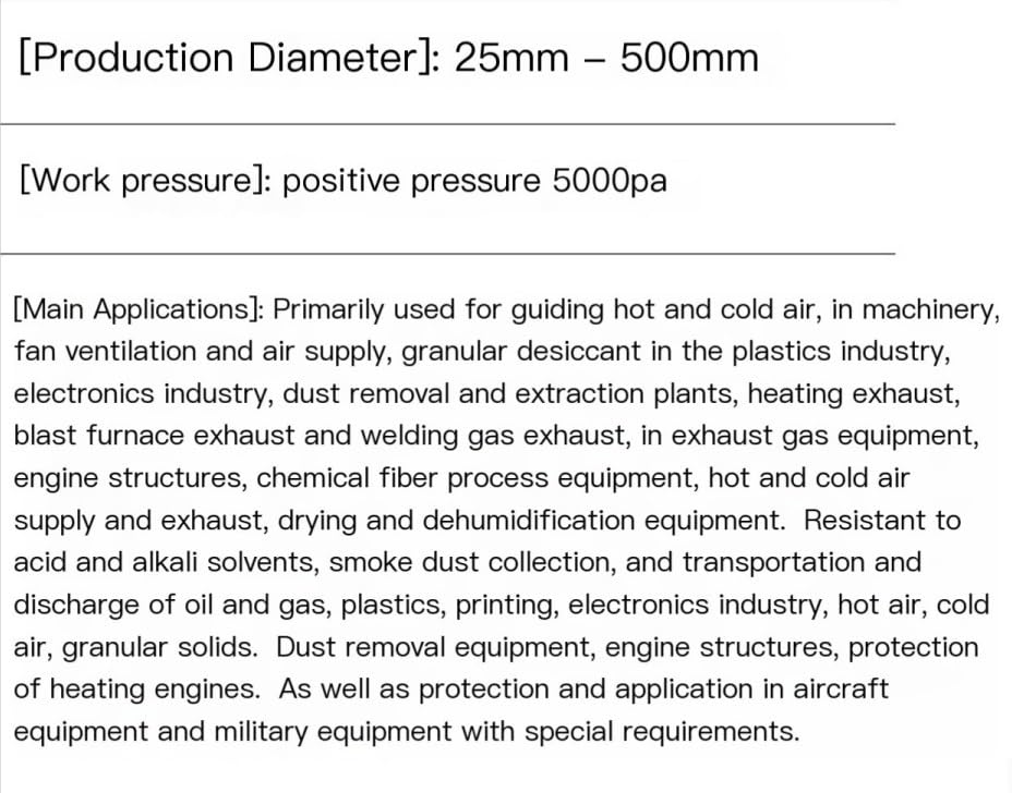 Red High-Temperature Resistant Silicone Duct Hose - 4M Flexible Ducting for HVAC, Exhaust Systems, and Industrial Applications (25mm-450mm)(20mm4xm)