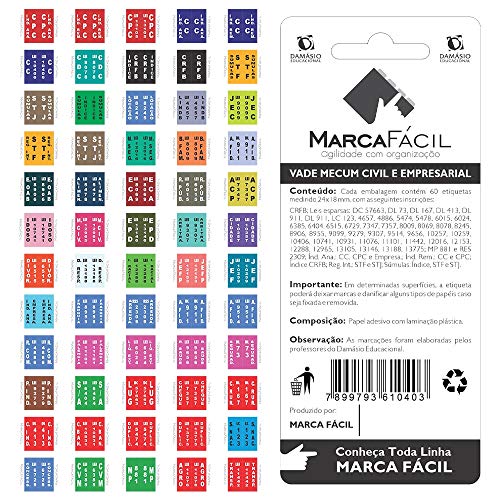 Etiquetas Vade Mecum Civil e Empresarial Damásio