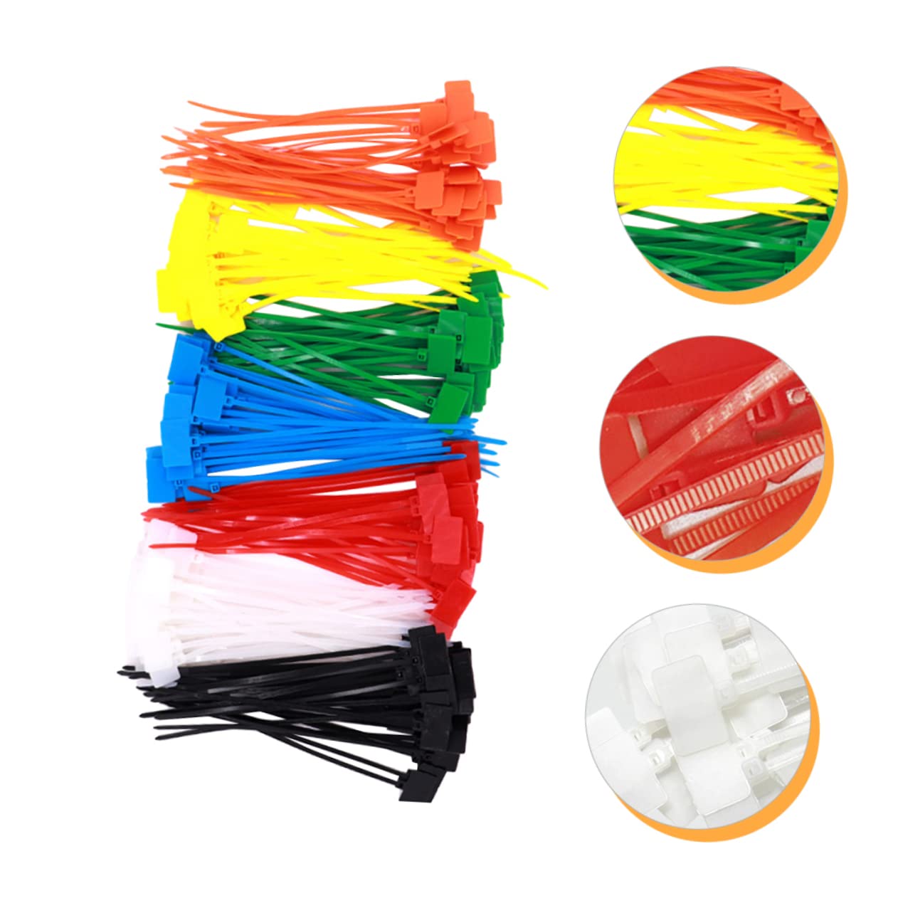 TaoBary Kabelmanagement-Set – 48 Stück (24 Etiketten & 24 Kabelbinder), Mehrfarbig, Wiederverwendbar, Aus Nylon
