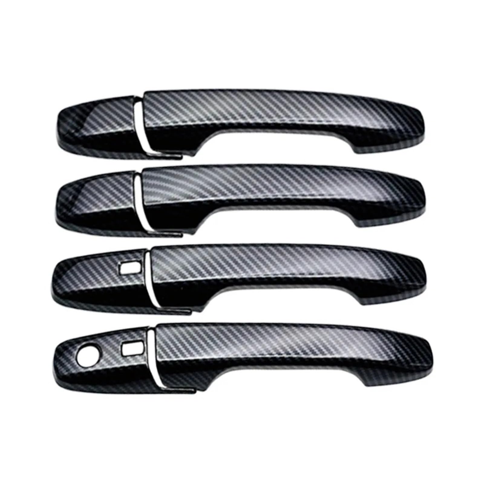 TNTGEBFVBG Universal Car Exterior Door Handle for Toyota for Yaris Ativ/Vois 2022+ Auto Parts ABS Chrome Exterior Door Handle Cover with Smart Keyhole Lock Car Styling(Carbon Fiber Print)