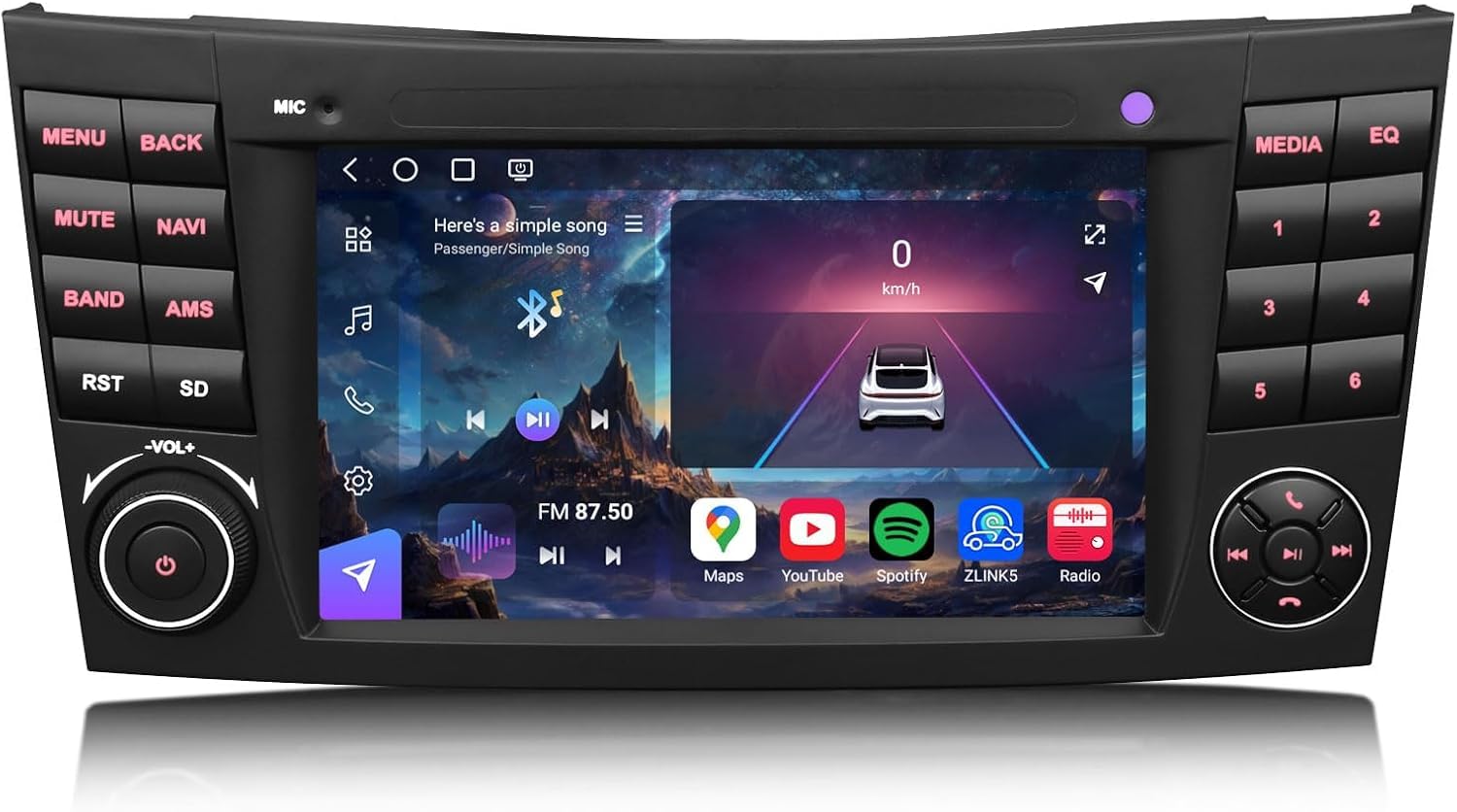 Erisin 8 núcleos 8GB+128GB Android 16 Radio Coche Bluetooth GPS Navegador para Mercedes Benz Clase E W211 CLS Clase W219 7" IPS Pantalla Wireless CarPlay Android Auto Dab+ WiFi 4G USB DSP SWC Canbus