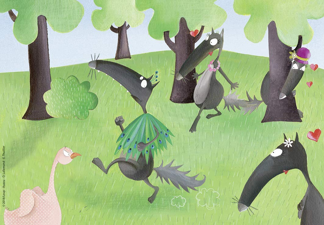 Ravensburger- 2 puzles de 12 Piezas Le Lobo quién Desea Cambiar de Color para niño, 4005556076277, nace
