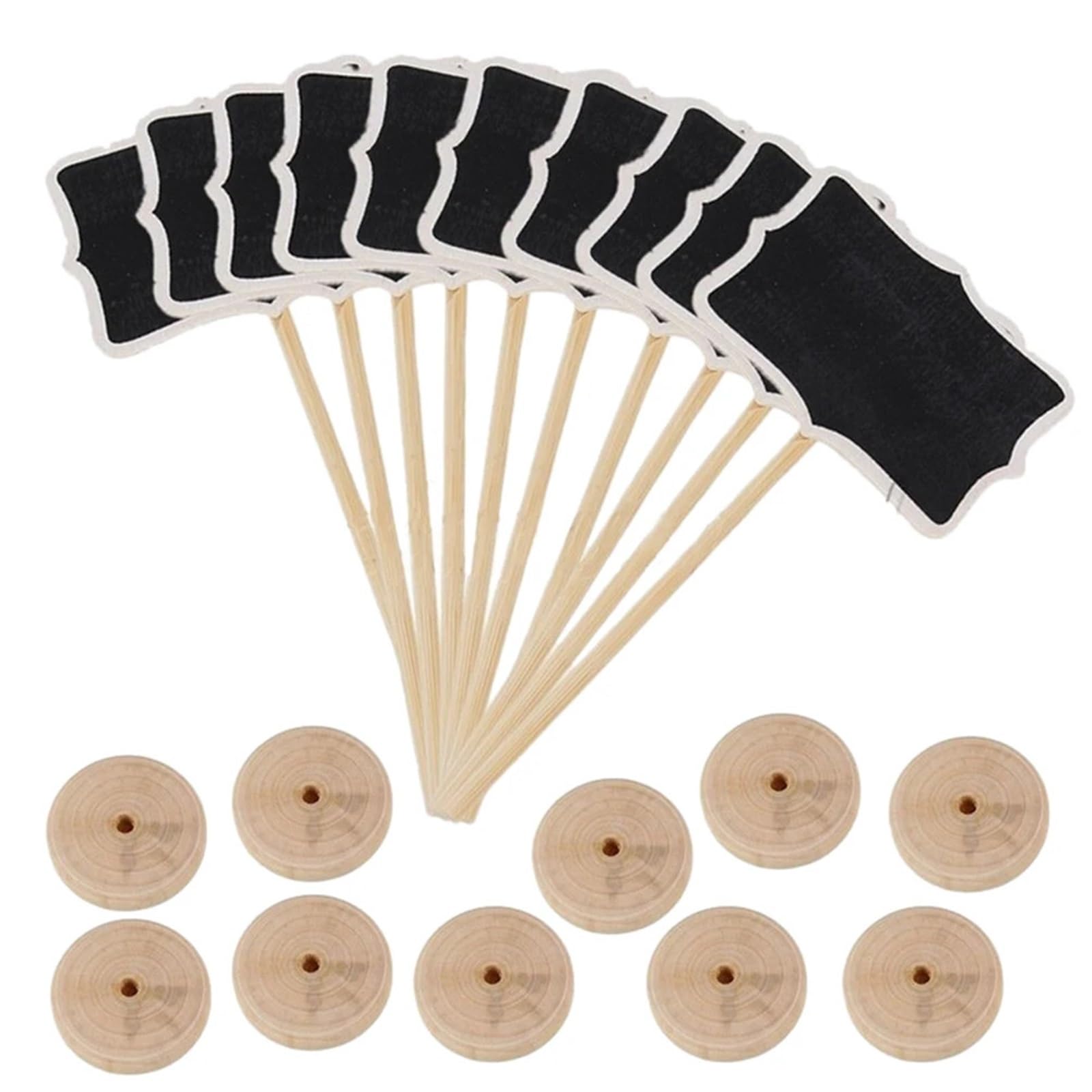 Lot de 80 mini tableaux noirs en bois sur le thème du mariage : étiquettes alimentaires pour buffet, décoration de table et panneaux de message