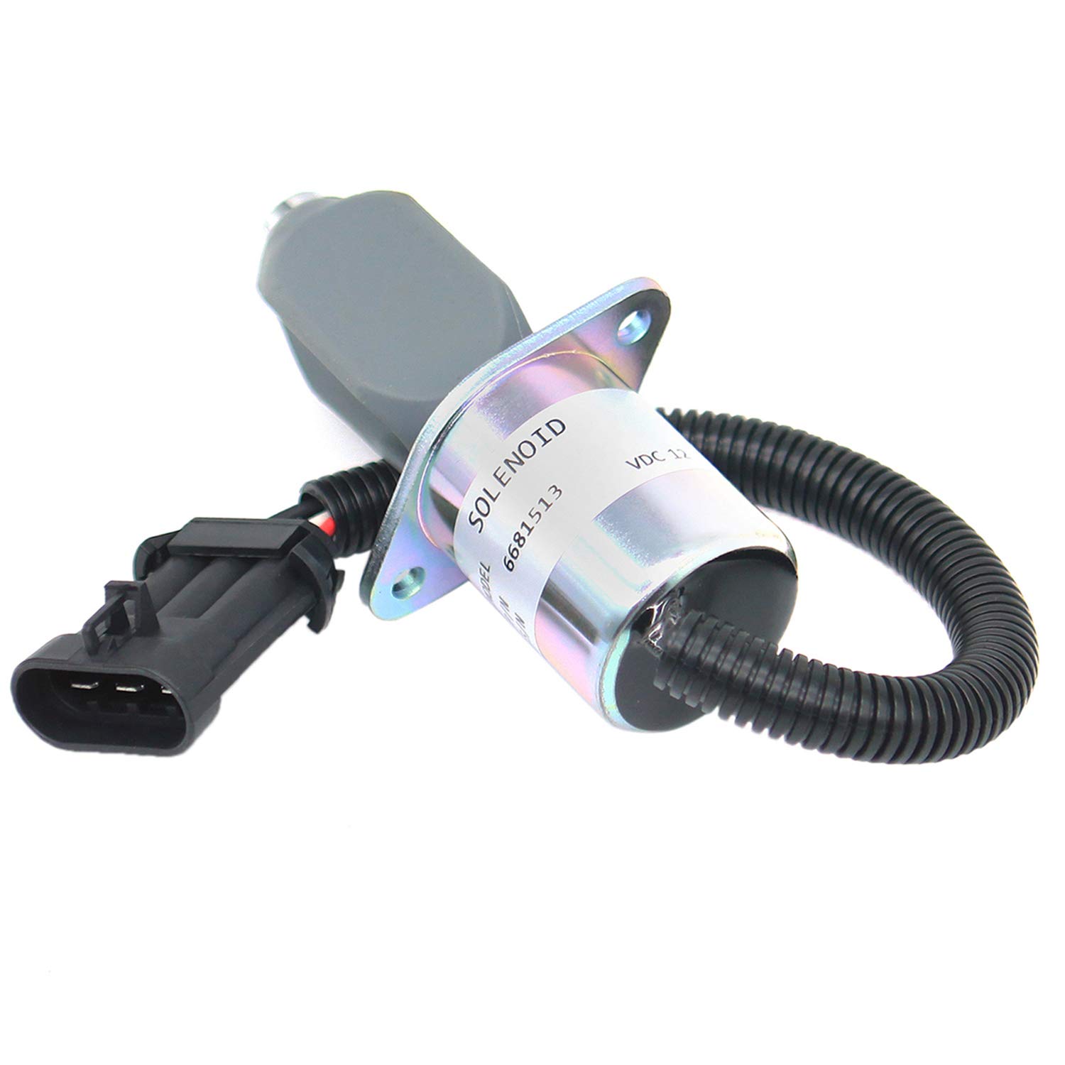 6681512 Solenoide de Freno de Estacionamiento de Bloqueo 12 V para Tracción de Patín Bobcat S100 S130 S150 S160 S175 S185 S220 S205 S250 S300 450453 463 553 653 751 753 763 773 853 863 873 883 953