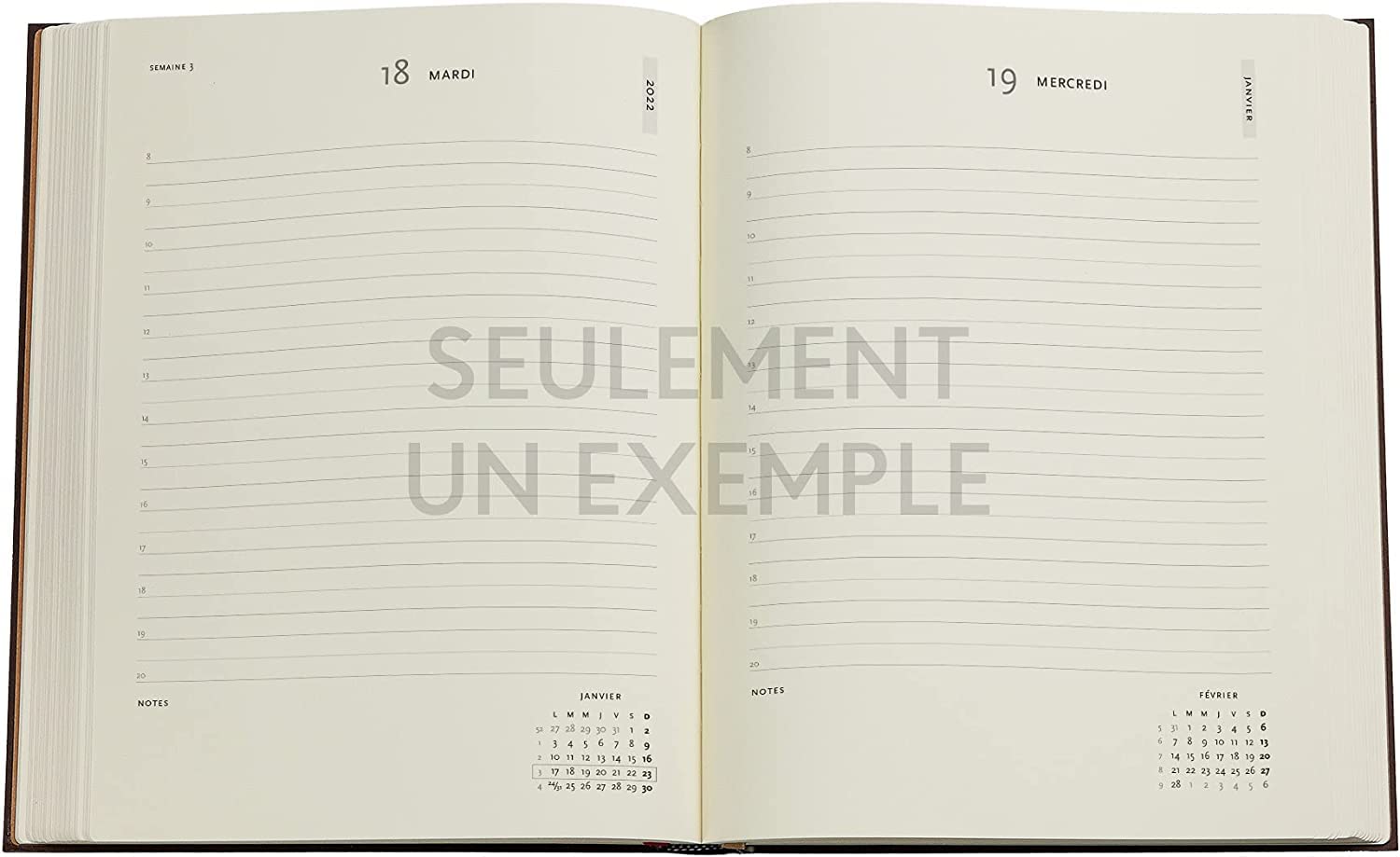Lot Agenda Souple Français Civil 2027 1 Jour Par Page Ultra + Index Adhésif Blumie