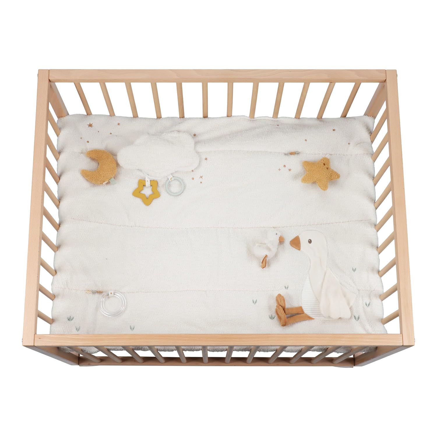 Little Dutch Krabbeldecke Spieldecke Activity Matte Baby (80x100 cm) weiß - Newborn Naturals