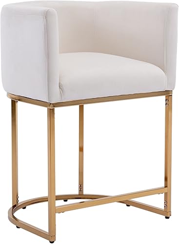 Miniatura 20 de Taburetes de Bar Modernos de Altura de Mostrador Tapizados en Cuero PU Juego de 3, Taburetes de Isla de Cocina de 24", Sillas de Bar con Marco