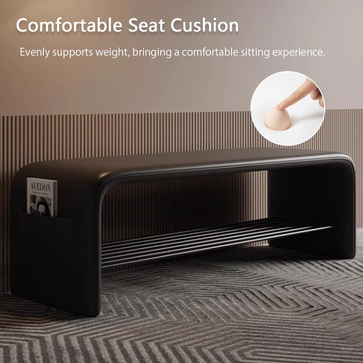 Banco De Entrada RecibidorBanco ZapateroBanco De Almacenamiento De Madera Con Asiento AcolchadoBanco De Almacenamiento De Zapatosmoderno Banco De Almacenamiento De 2 NivelesMueble Zapatero(Dark gr