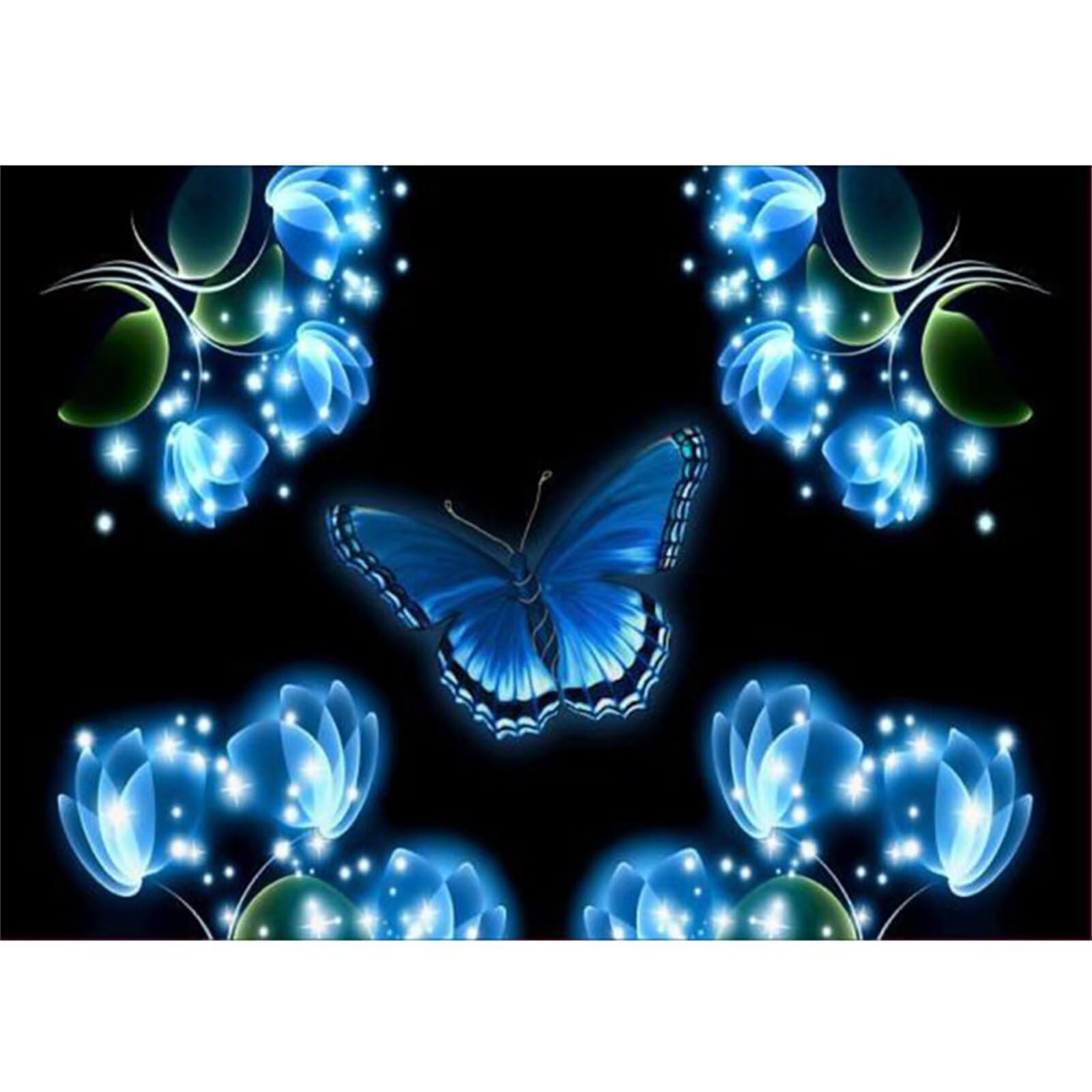 Papillon de fantaisie Complet Broderie Tableau Mural Brillant pour Maison