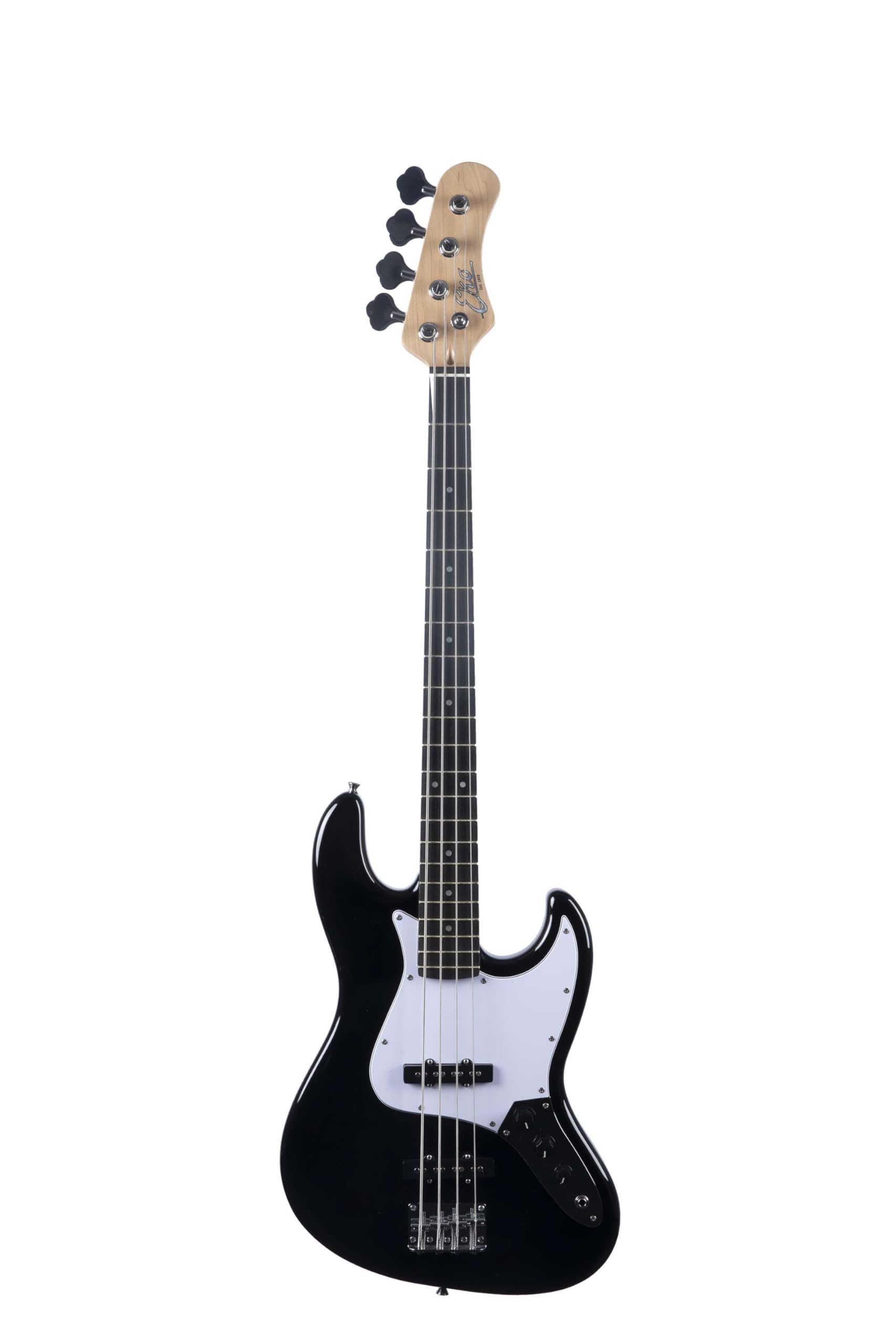EKO GUITARS JB‑100 gitara basowa, 4 struny, korpus topoli, uchwyt klonowy, klawiatura Laurel, 2 przetworniki JB, 21 klawiszy, kolor czarny