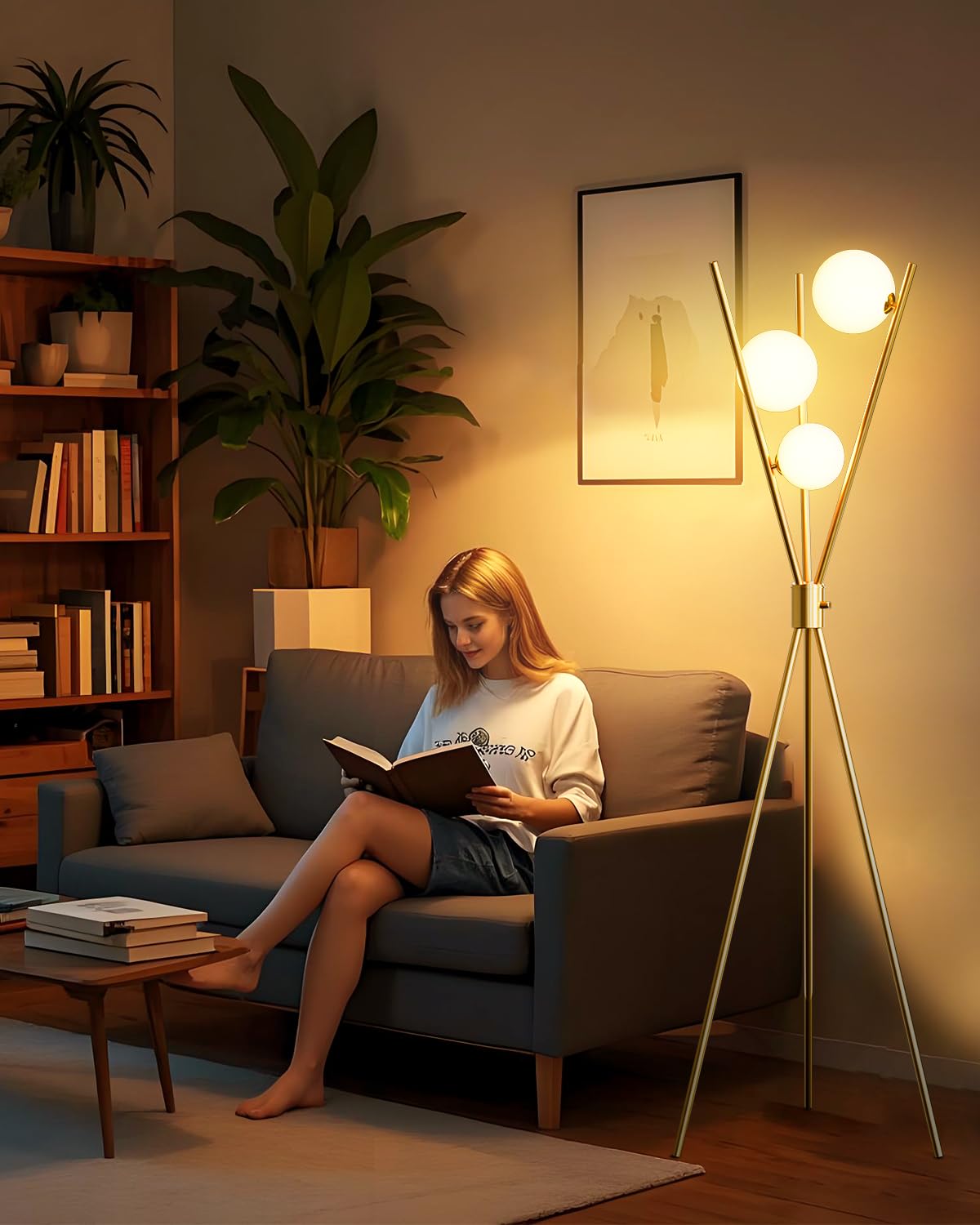 Lightdot Tripod Floor Lamp Stepless Dimmable Globe Modern Floor