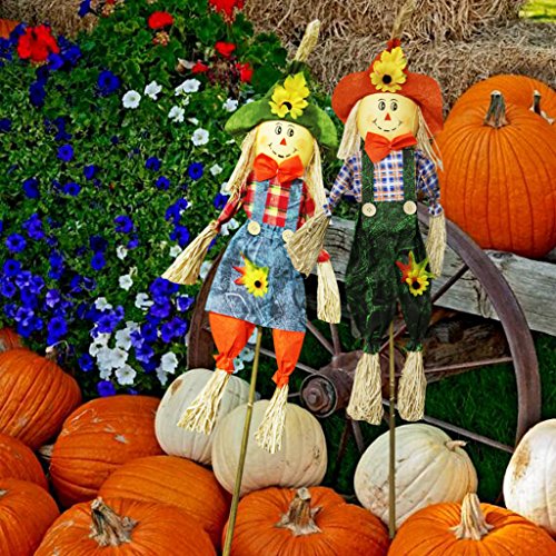 Ifoyo Fall Harvest Scarecrow Decor, 2 Pack Happy Christmas Decorations 23.6 Inch Scarecrow Christmas Decoration For Garden, Home, Yard, Porch, Thanksgiving Decor #TOP4