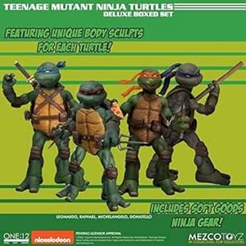Mezco Teenage Mutant Ninja Turtles Deluxe Box Set, 17 cm