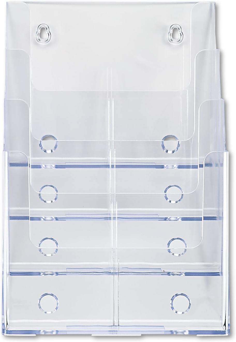 deflecto 77441 Multi Compartment DocuHolder, Four Compartments, 9 3/8w x 7d x 13 5/8h, Clear
