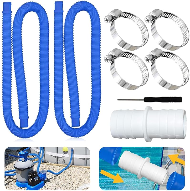 TUIBEIDAMAI Medence Tömlő 32 mm - 2 db 150 cm-es Kék Úszómedence Cső 4 Biztonsági Kapoccsal és Csatlakozóval, Szűrőszivattyúhoz
AI: Készíts