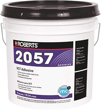 Roberts 2057-4 Superior Vinyl Composition Tile Adhesive, 4 Gallon, Creamy tan