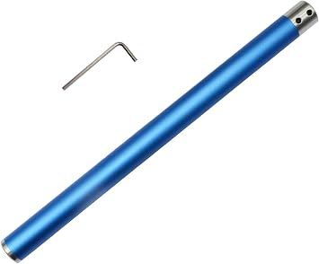 Blue Aluminum alloy Interchangeable Handle with 12mm Aperture for Dirtech Woodturning Tool DT Carbide Wood Lathe Tool Hollower Finisher Rougher Detailer Parting Sanding Tools Bar with Small wrenches