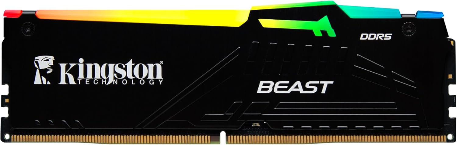 Kingston Beast RGB 16GB DDR5 6000MT/s CL36 DIMM Masaüstü Ram Kit (2x8GB) - KF560C36BBE2A/16TR - Görsel 1
