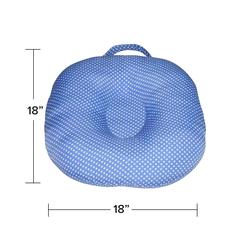 Oscar Home Newborn Baby's Cotton Fabric Helen Sandy Lounger (Blue). - Image 4 thumbnail