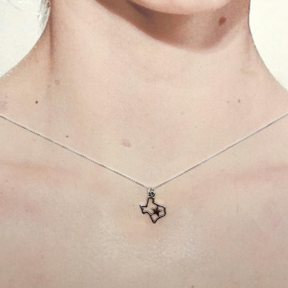 KEVIN N ANNA Sterling Silver Texas Charm Necklace, 18" - Image 4