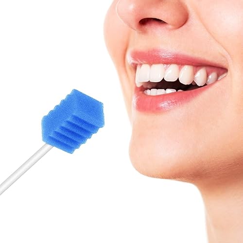 Miniatura 4 de 300 hisopos orales desechables, hisopos dentales más largos, sin sabor y estériles para limpieza bucal, envueltos individualmente (azul 300)