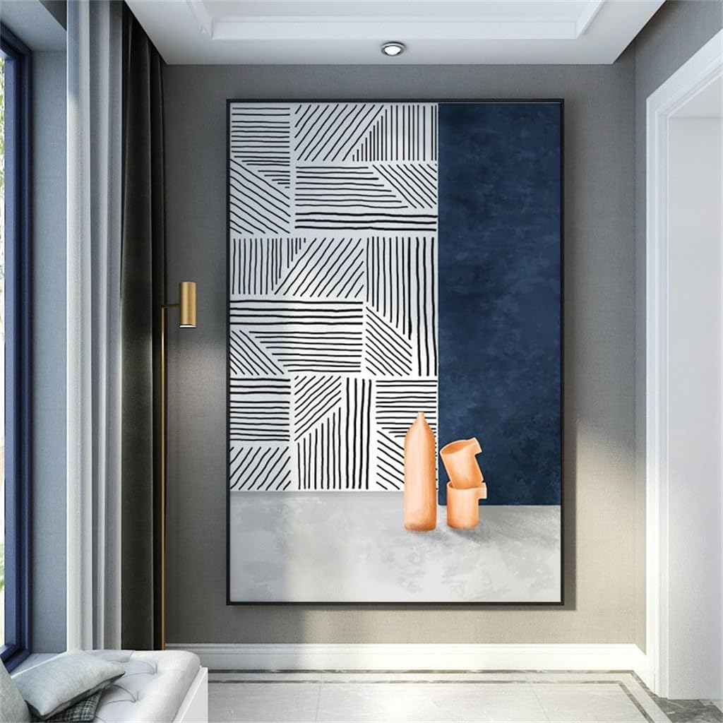 Abstract Art Texture Hanging Painting Crystal Porcelain Painting Living Room Floor to Floor Painting(Large)