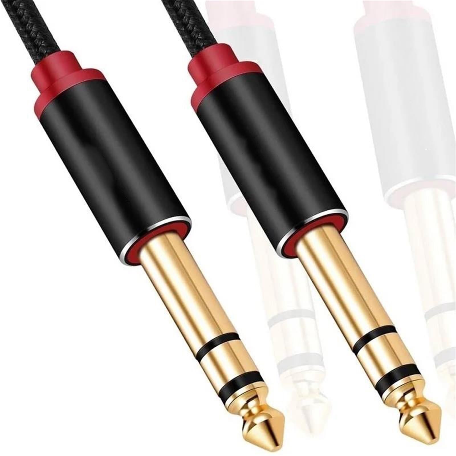 Guitar Cable de Audio Cable Estéreo De 6,35 Mm Y 1/4 Pulgada Adecuado Para Guitarras Eléctricas Bajos | Cable de para guitarra(10m)