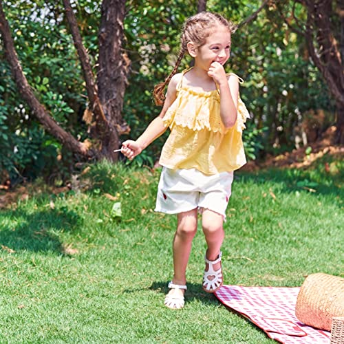 THEE BRON Toddler Girls Closed Toe Sweet Retro Cutout Sandals - Princess Summer Shoes4