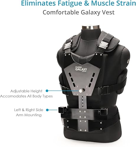 Miniatura 3 de FLYCAM Galaxy Dual Arm y chaleco montado en el cuerpo Steadycam para estabilizador de mano para videocámara videocámara de hasta 22.0 lbs/22 libras