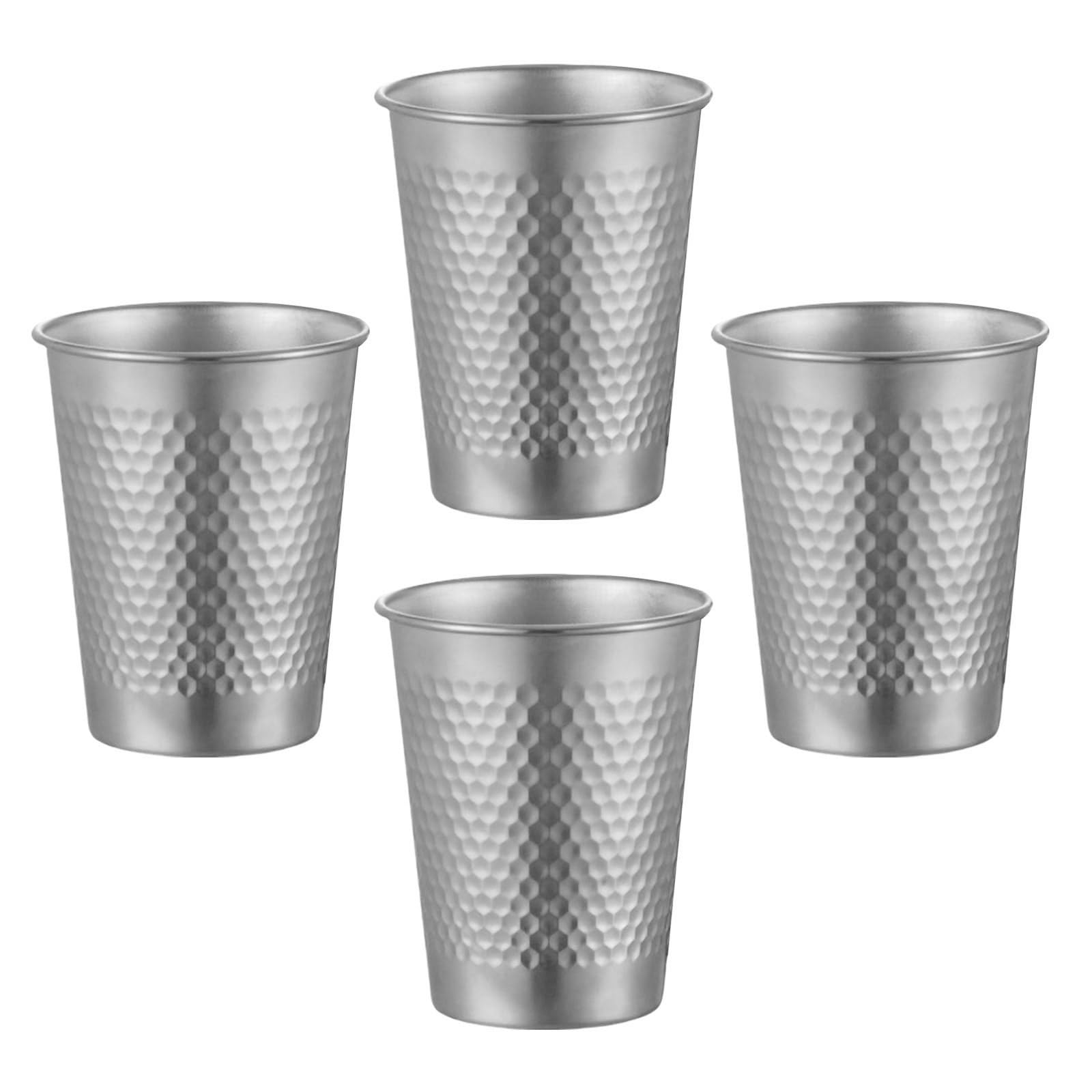 Elnwnnkc 4pcs Kids Stainless Steel Cups Stackable and Rusts Resistant Drinking Glasses for Indoor and Outdoor Activity Stainless Steel Cups