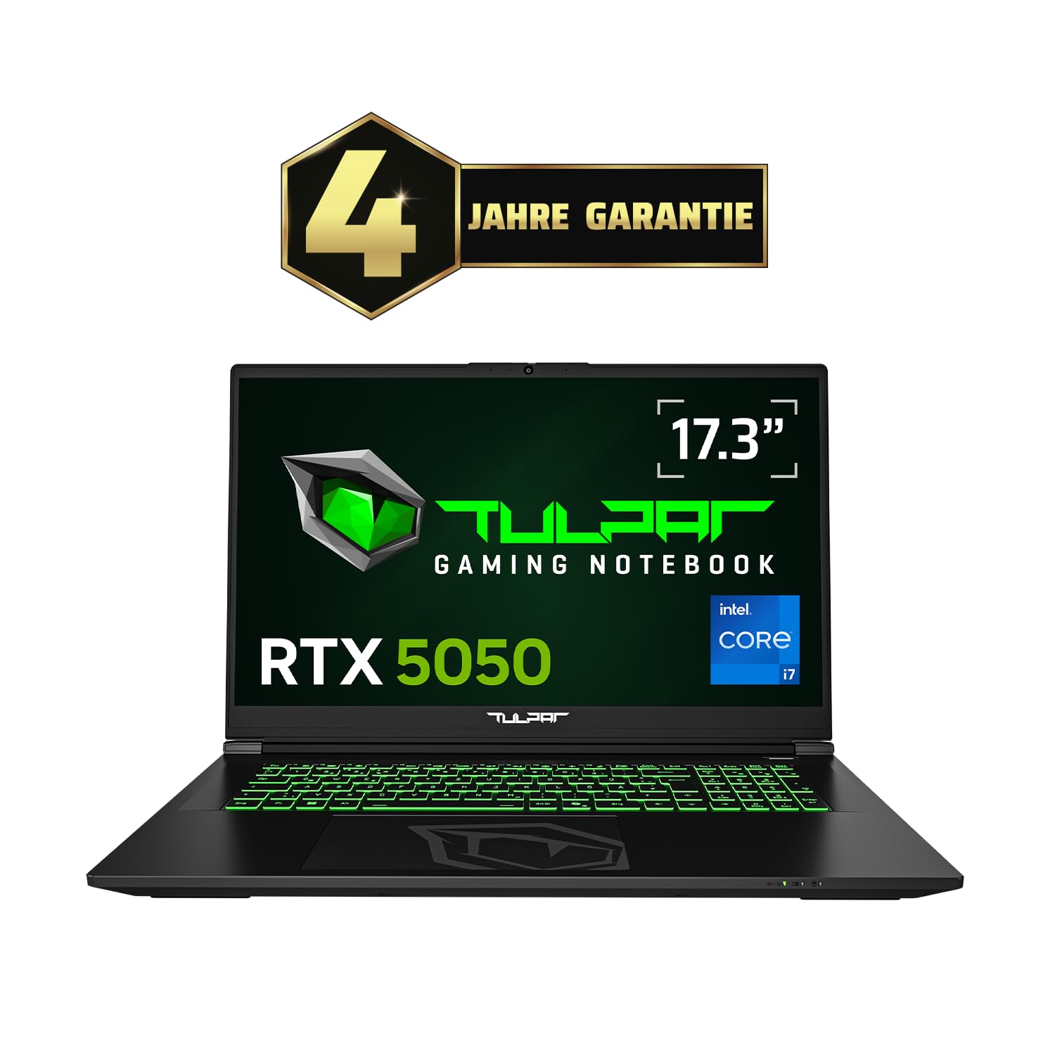 TULPAR A7 V16.2 Gaming Laptop | 17,3'' FHD 1920X1080 144Hz IPS LED-Display | Intel Core i7 13700HX | 16 GB RAM | 1 TB SSD | RTX 5050 | Windows 11 Gaming Notebook