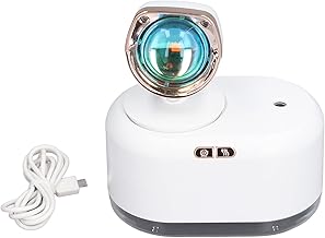 Umidificadores para quarto, 300 ml de grande capacidade, mini umidificador de carregamento USB com luz LED do pôr do sol, umidificador de névoa fria para escritório interno e doméstico