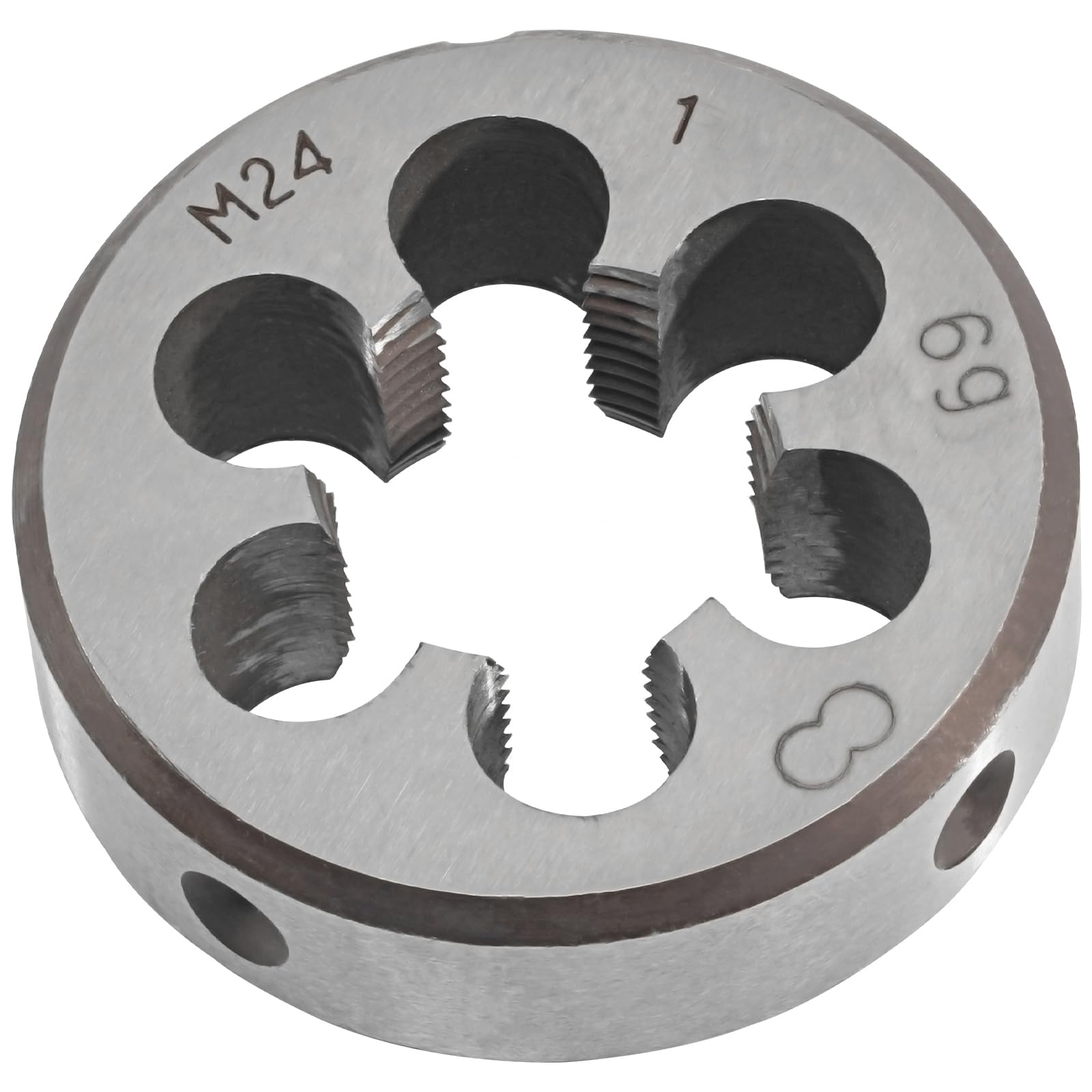 Set di Maschi e filiere manuali M24X1, Maschio Manuale per Filettatura metrica M24X1mm e filiera per Filettatura Tonda Destra