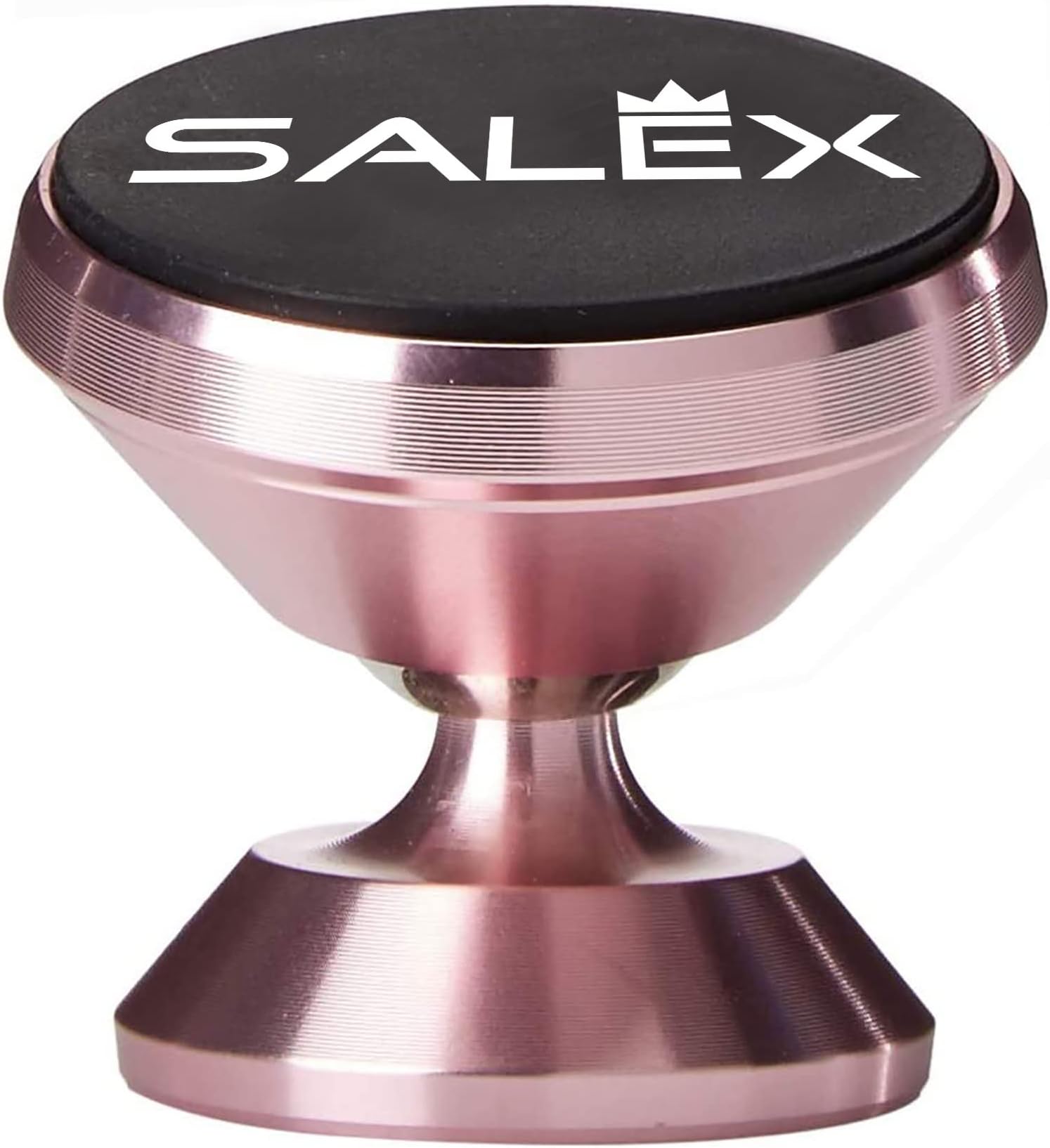 SALEXMagnetic Phone Holder for Car Dashboard, Wall, Mirror. Cute Rose Gold 360 Degree Rotation Cell Phone Car Mount. Universal Pink Swivel Kit Compatible with Devices up to 7 Inches for Women, Girl.