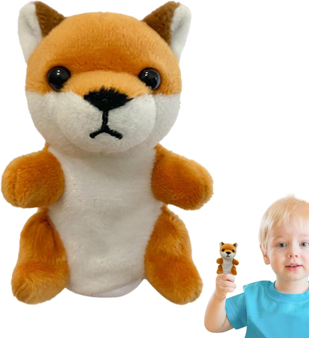 Plush Animal Hand Puppet,Animal Hand Puppet | Animal Doll Fox Finger Puppet - Cute Plush Finger Puppet Squirrel Doll Toy Kids Show Playtime School